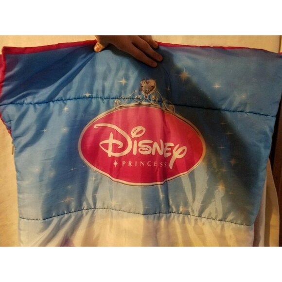 Disney Princess Sleeping Bag Cinderella Aurora Belle Youth Sleep overs Pink - Picture 2 of 4